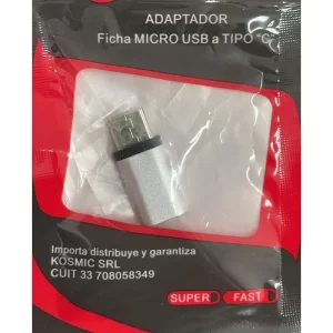 Adaptador micro usb tipo c