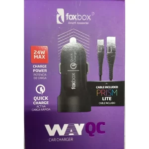 Cargador auto foxbox WAYQC